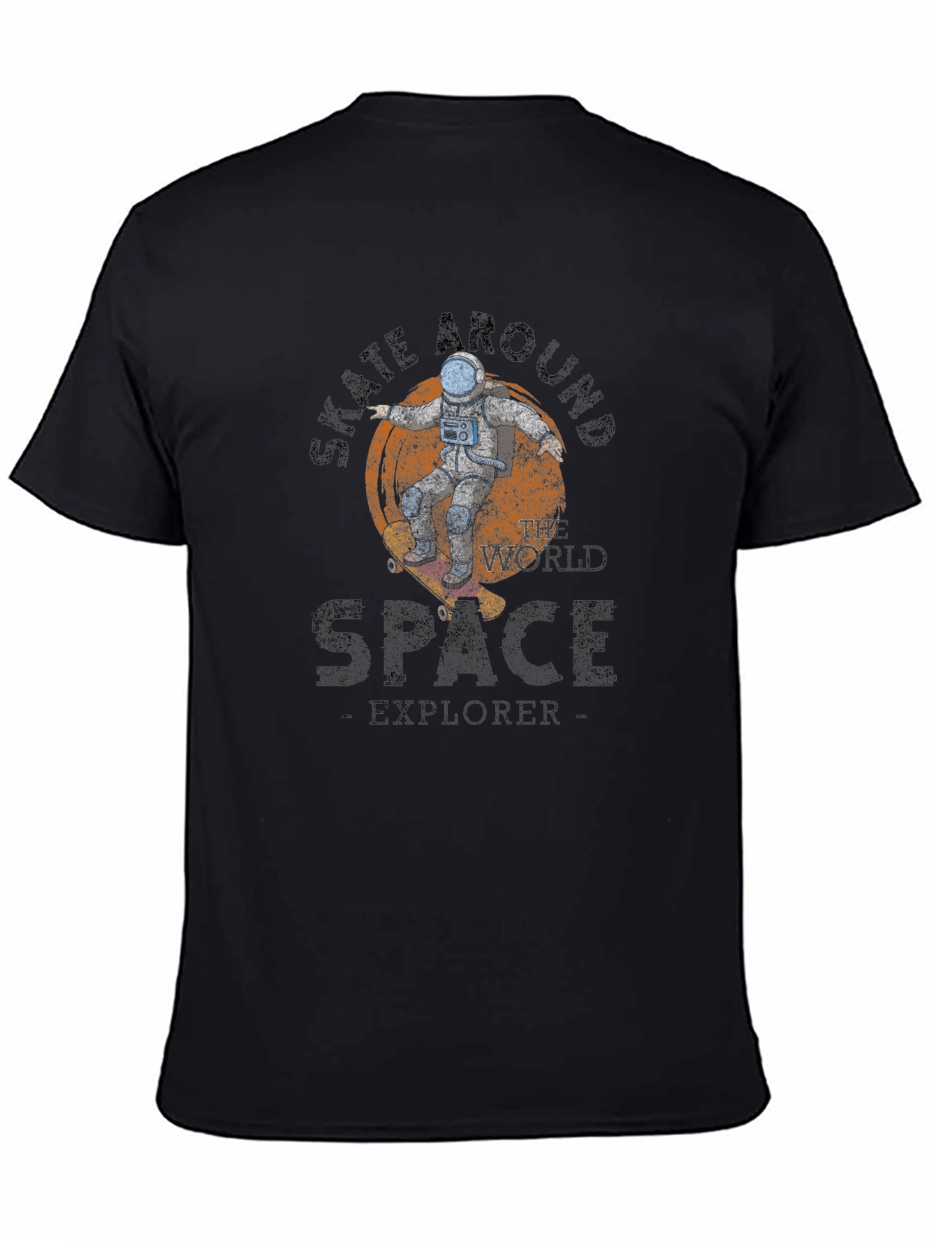 Skate Around Space Explorer T-Shirt - Unique Design