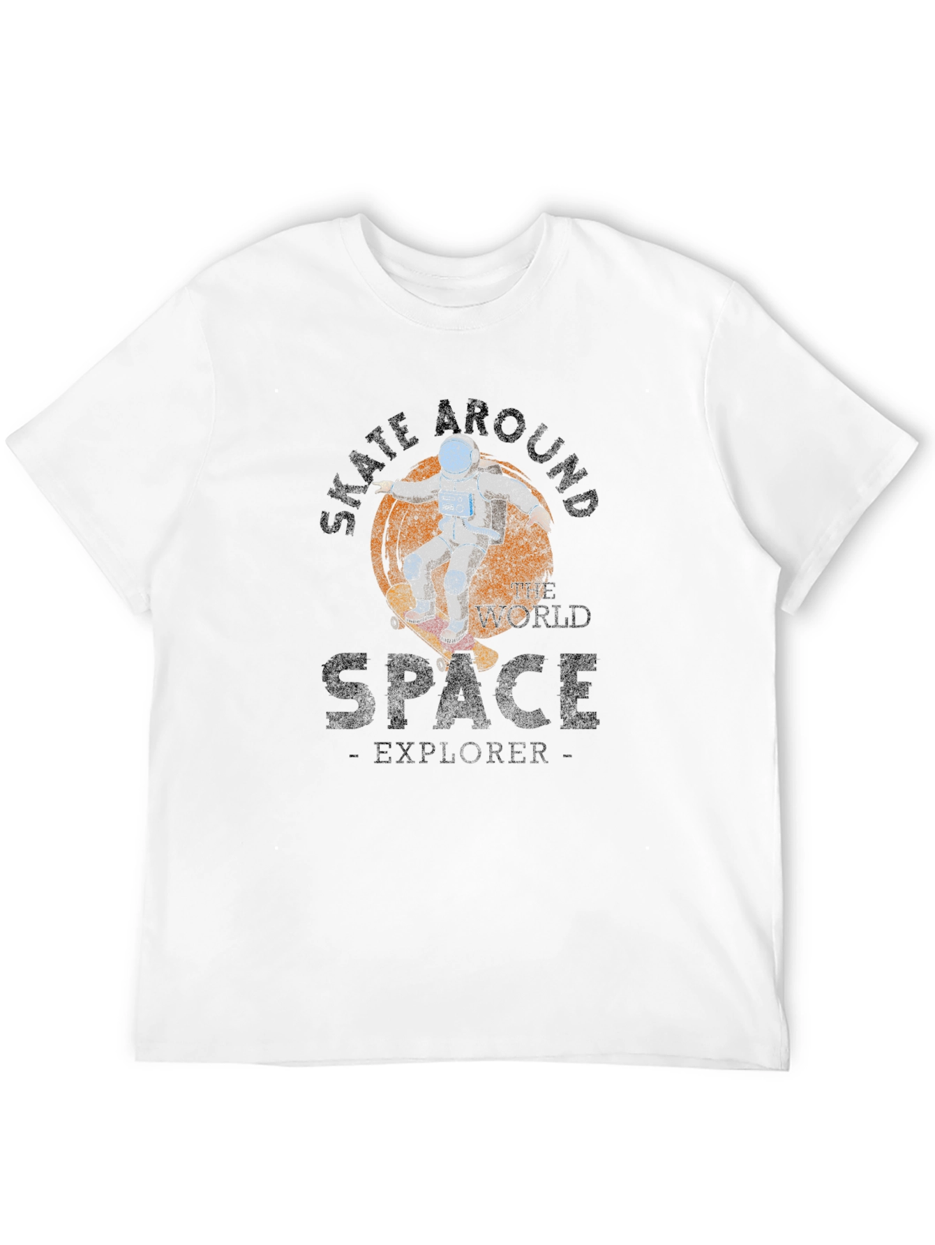 Skate Around Space Explorer T-Shirt - Unique Design