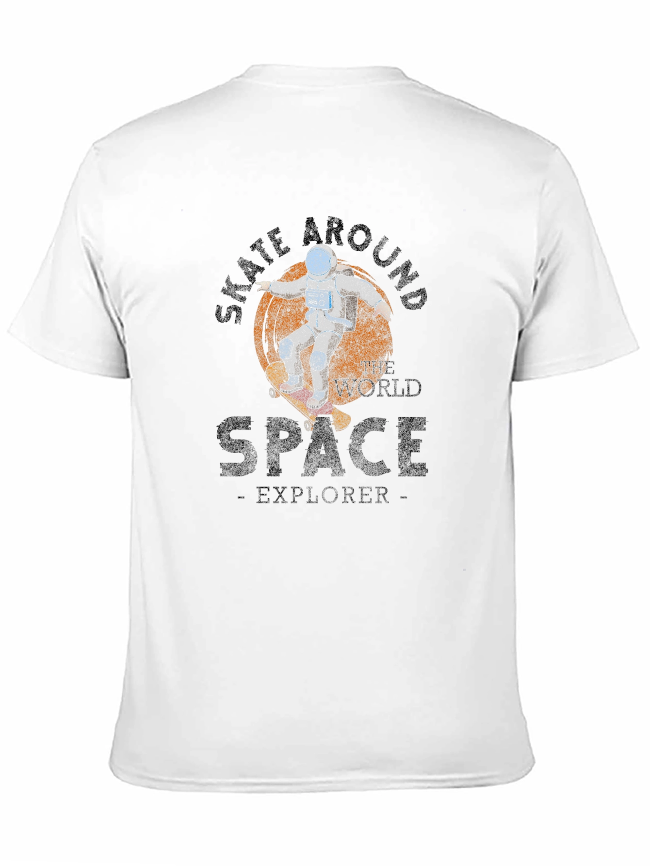 Skate Around Space Explorer T-Shirt - Unique Design