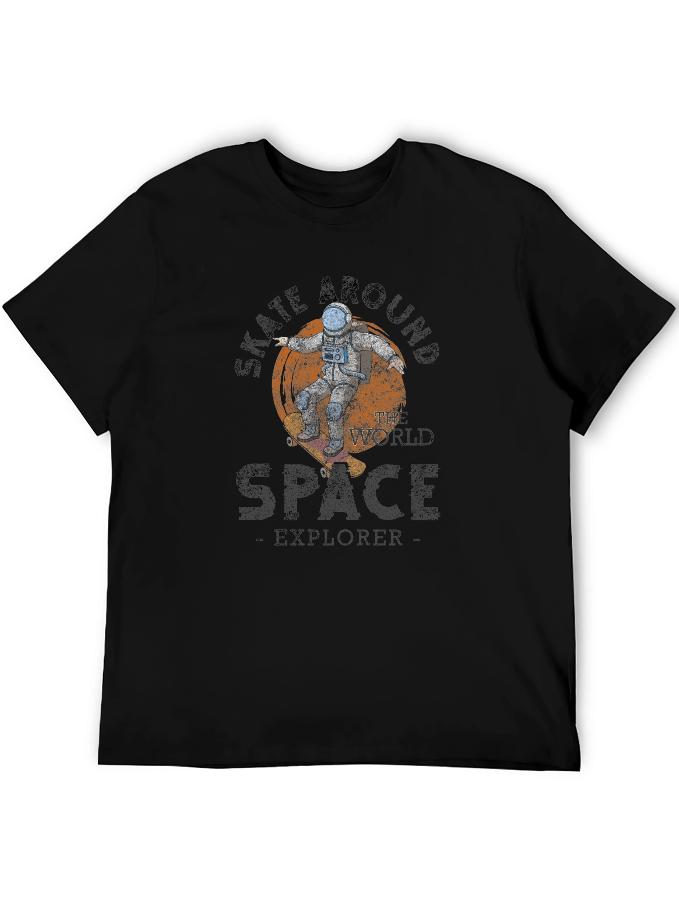 Skate Around Space Explorer T-Shirt - Unique Design