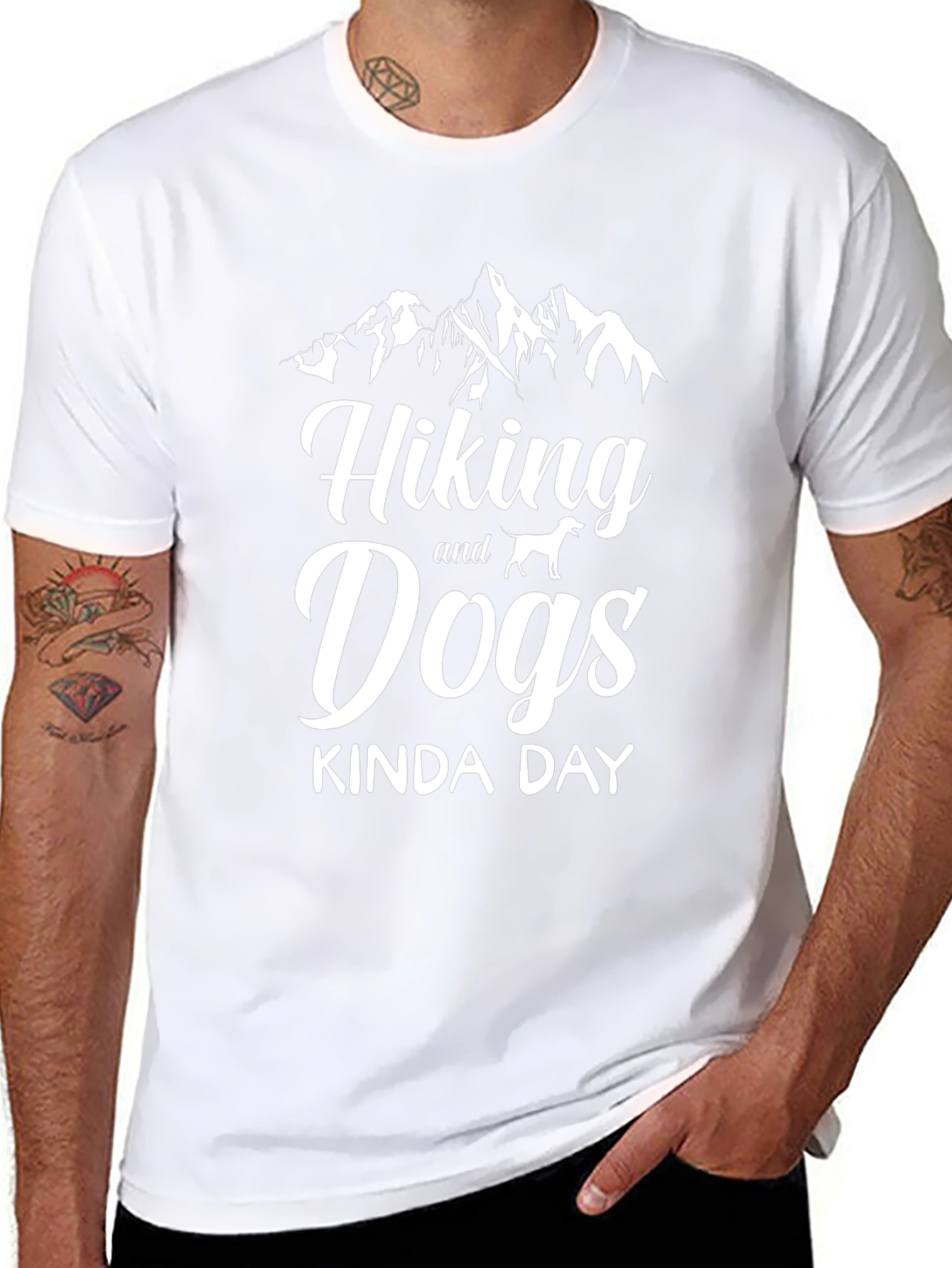 Hiking and Dogs Kinda Day Graphic Tee