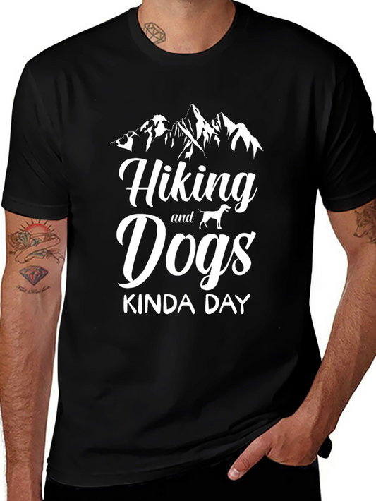 Hiking and Dogs Kinda Day Graphic Tee