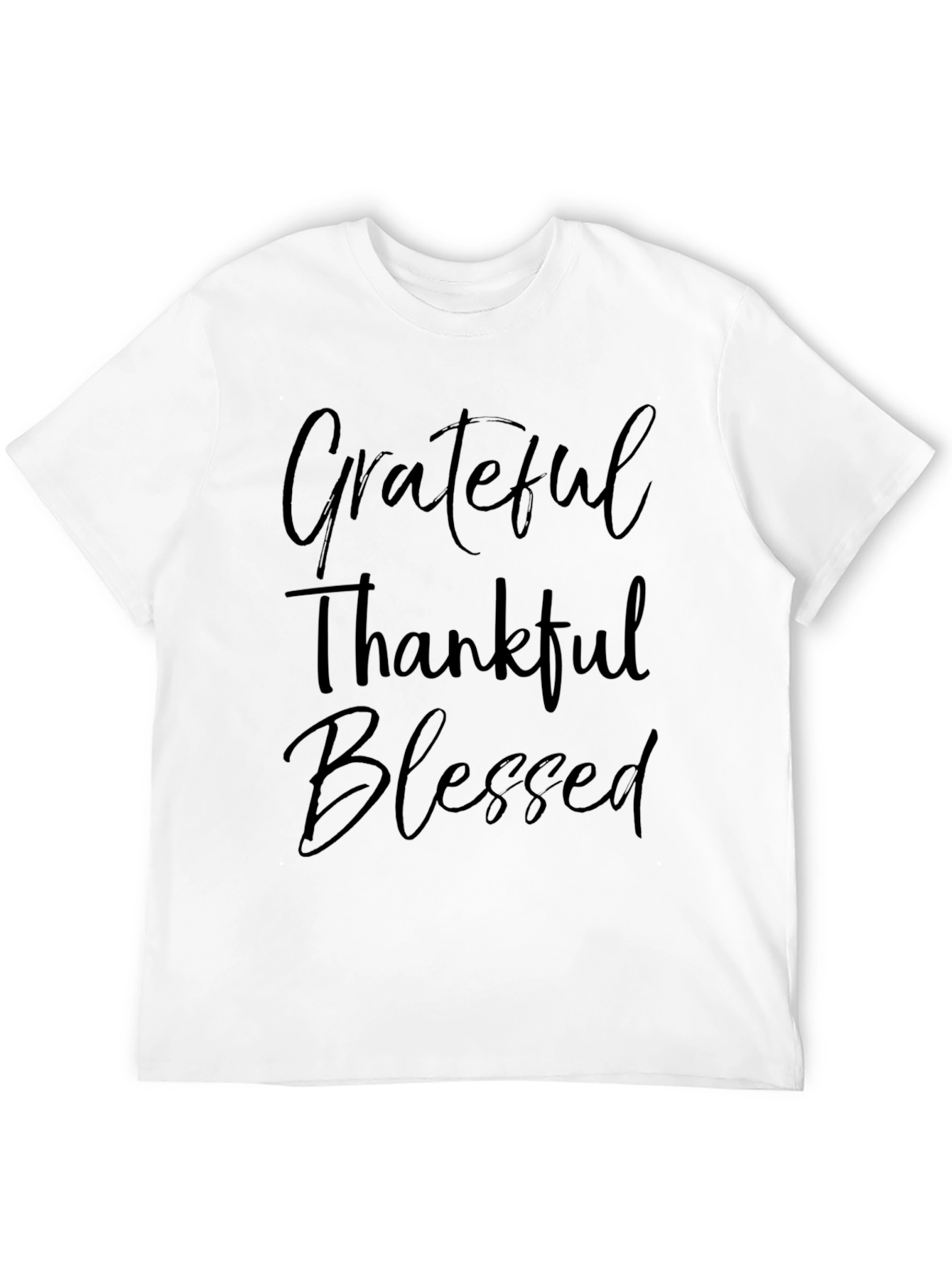Grateful Thankful Blessed Black T-Shirt