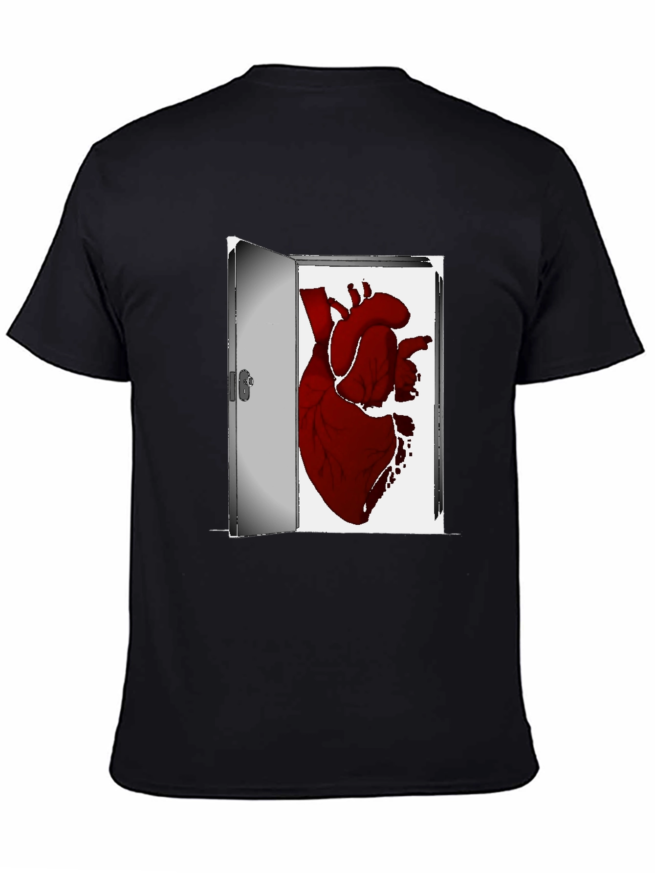 Heart in Doorway Graphic T-Shirt - Unique Design