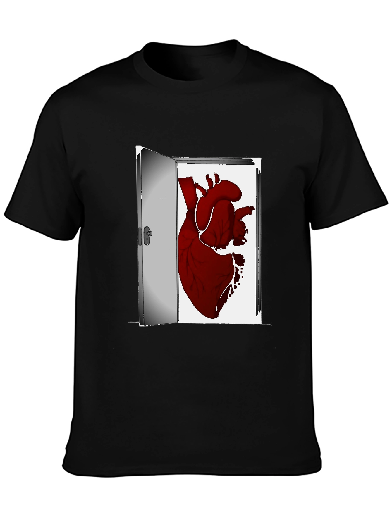 Heart in Doorway Graphic T-Shirt - Unique Design