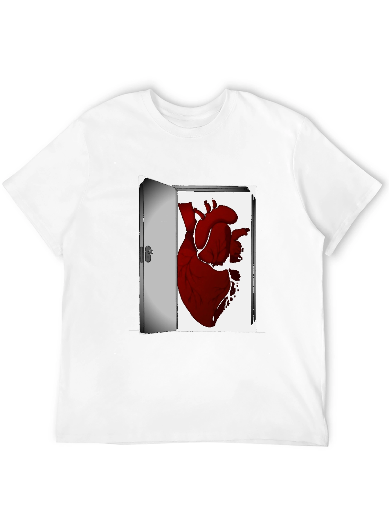 Heart in Doorway Graphic T-Shirt - Unique Design