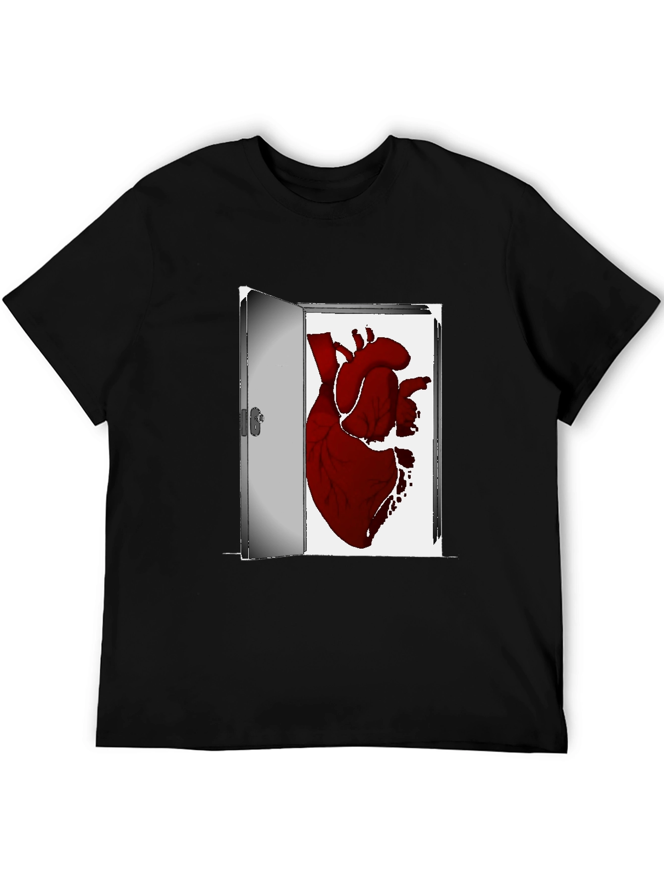 Heart in Doorway Graphic T-Shirt - Unique Design