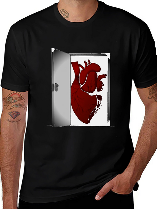 Heart in Doorway Graphic T-Shirt - Unique Design