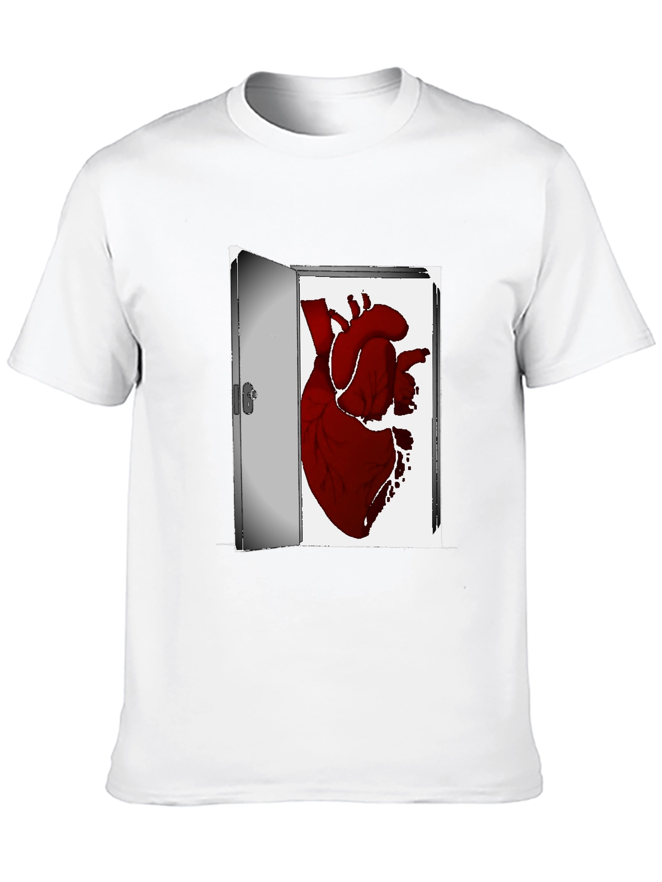 Heart in Doorway Graphic T-Shirt - Unique Design