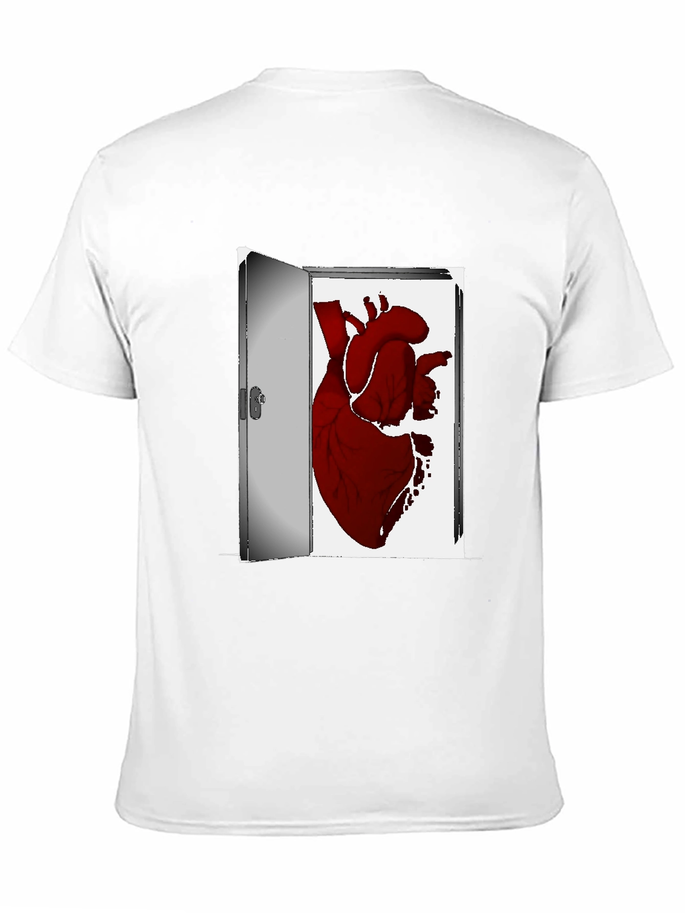Heart in Doorway Graphic T-Shirt - Unique Design