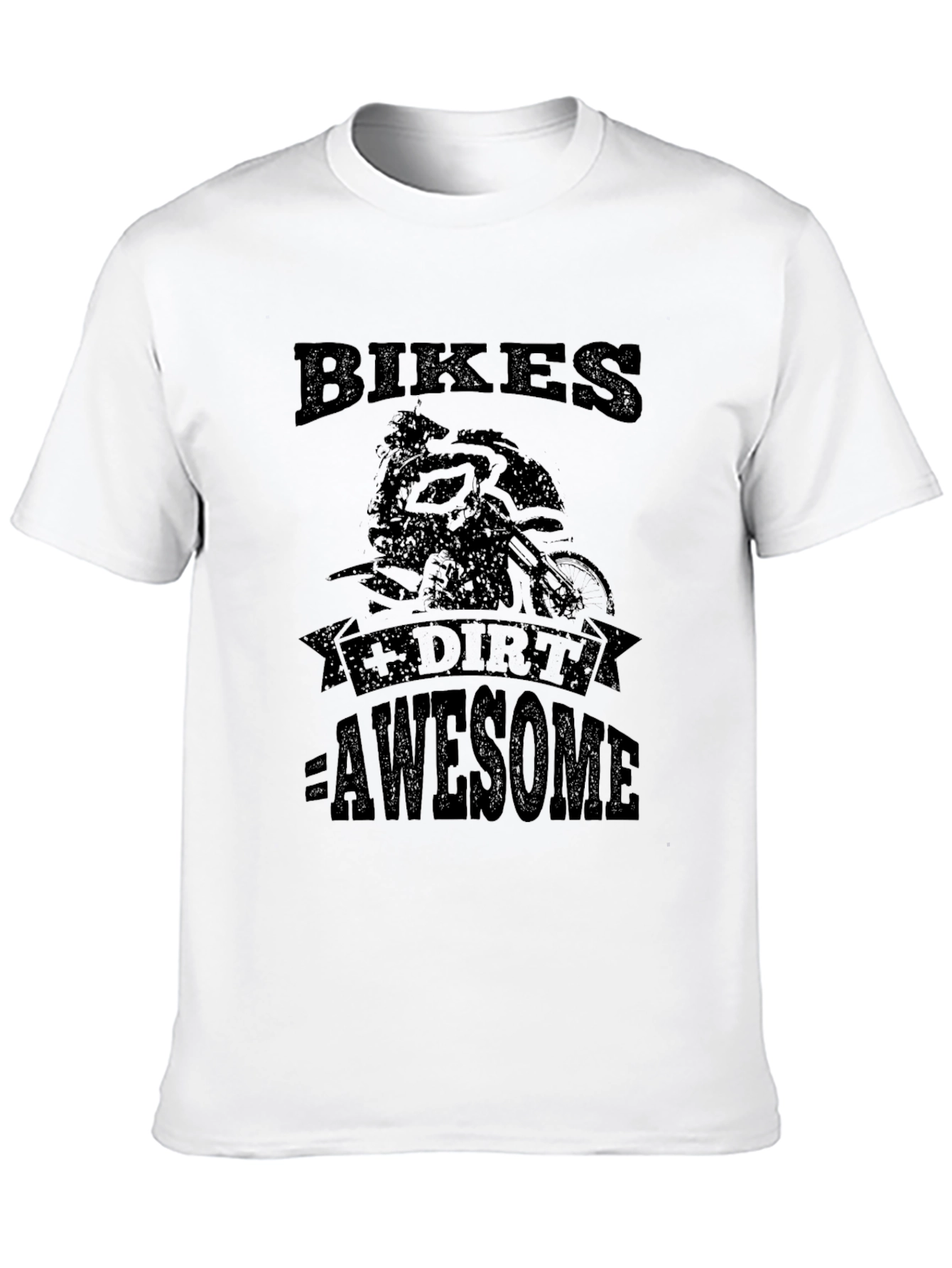 Bikes + Dirt = Awesome Black Graphic T-Shirt