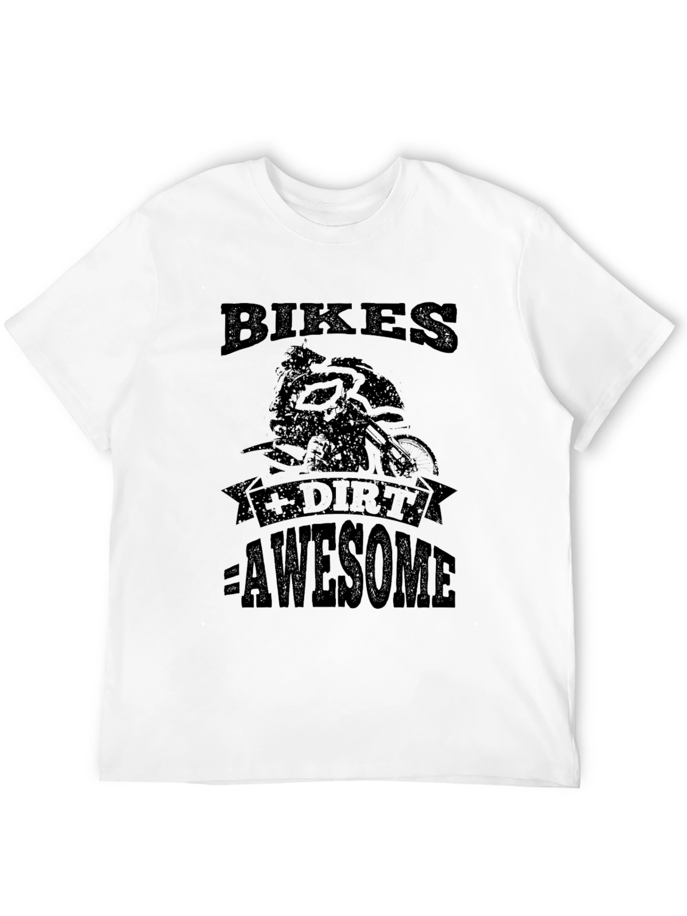 Bikes + Dirt = Awesome Black Graphic T-Shirt