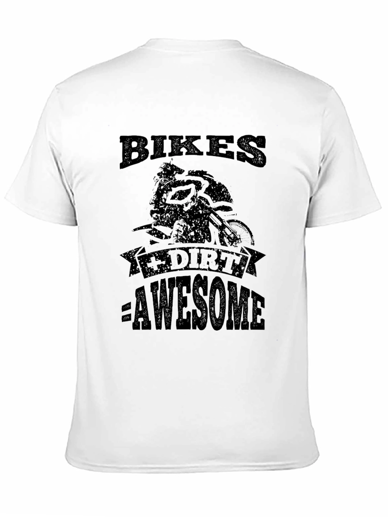 Bikes + Dirt = Awesome Black Graphic T-Shirt