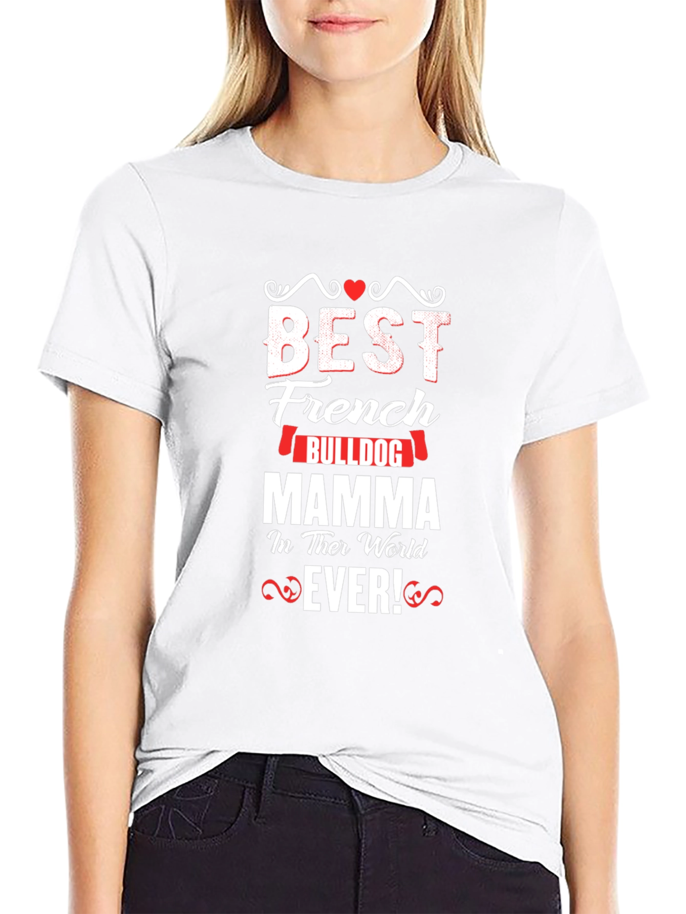 Best French Bulldog Mom T-Shirt - Black