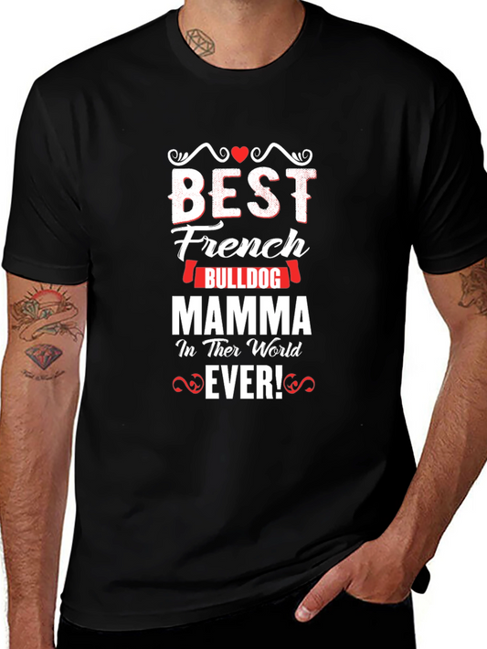 Best French Bulldog Mom T-Shirt - Black