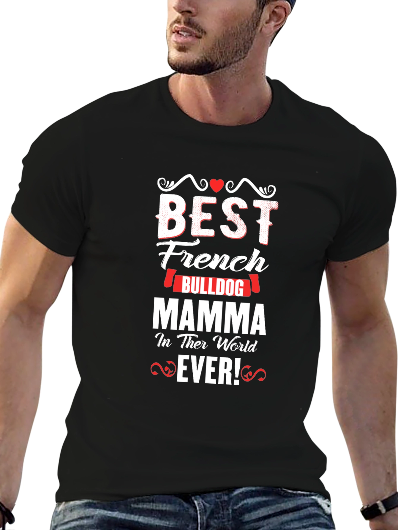 Best French Bulldog Mom T-Shirt - Black