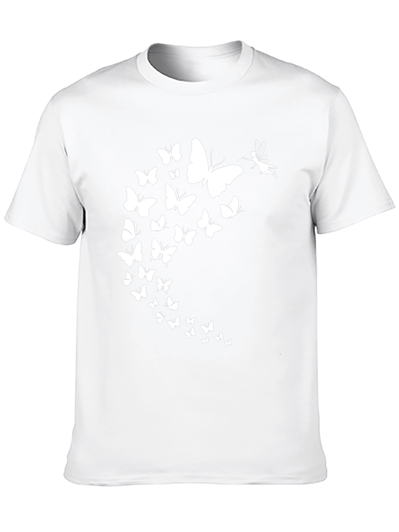 Butterfly Fairy Graphic Tee - Black Casual T-Shirt