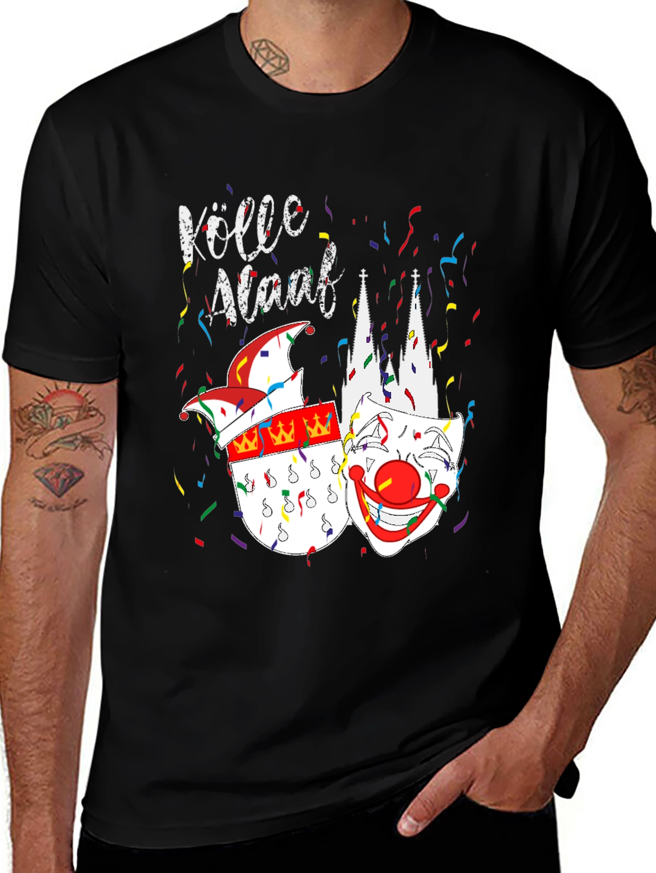 Köln Carnival T-Shirt - Black Crew Neck
