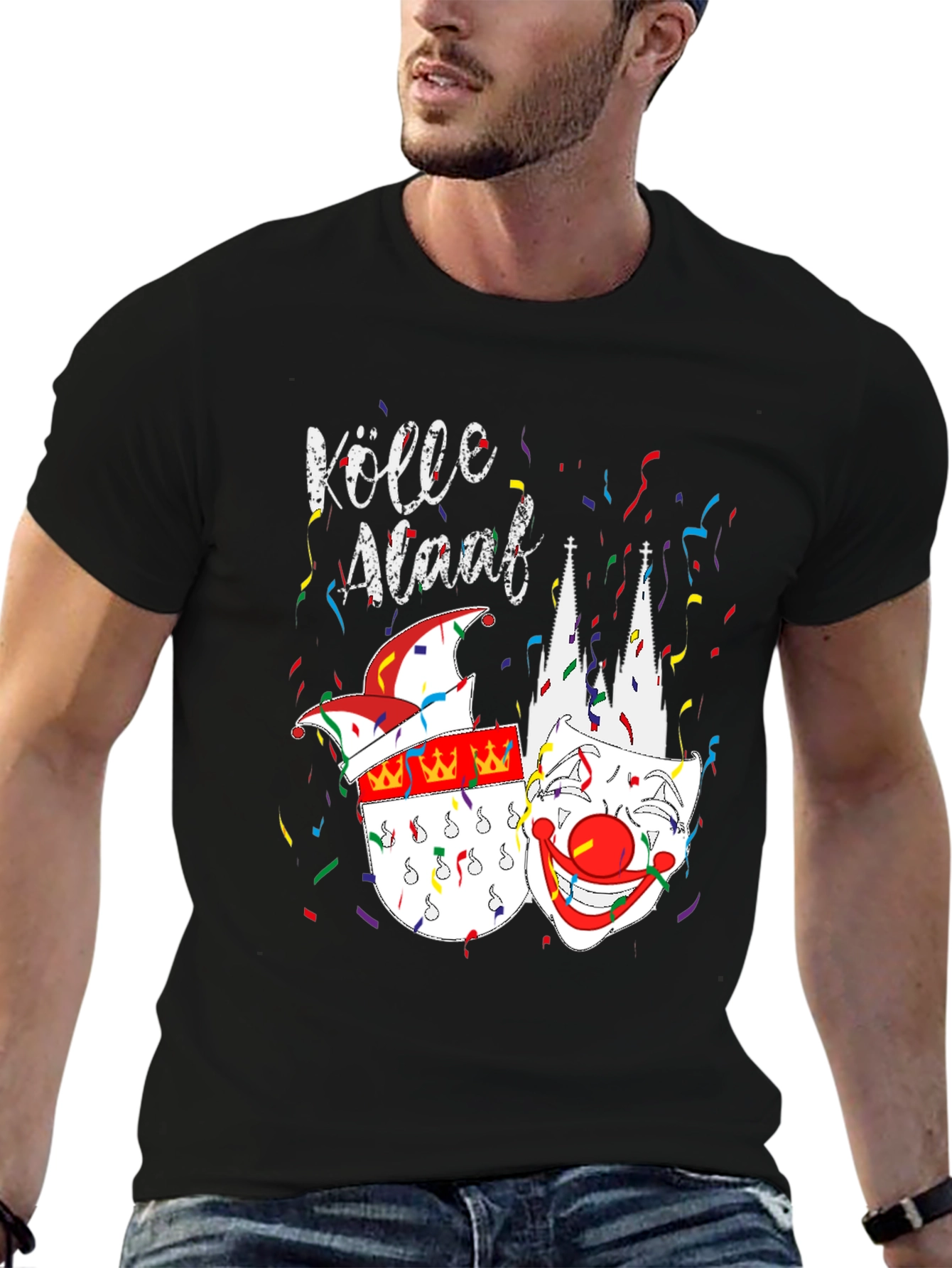 Köln Carnival T-Shirt - Black Crew Neck