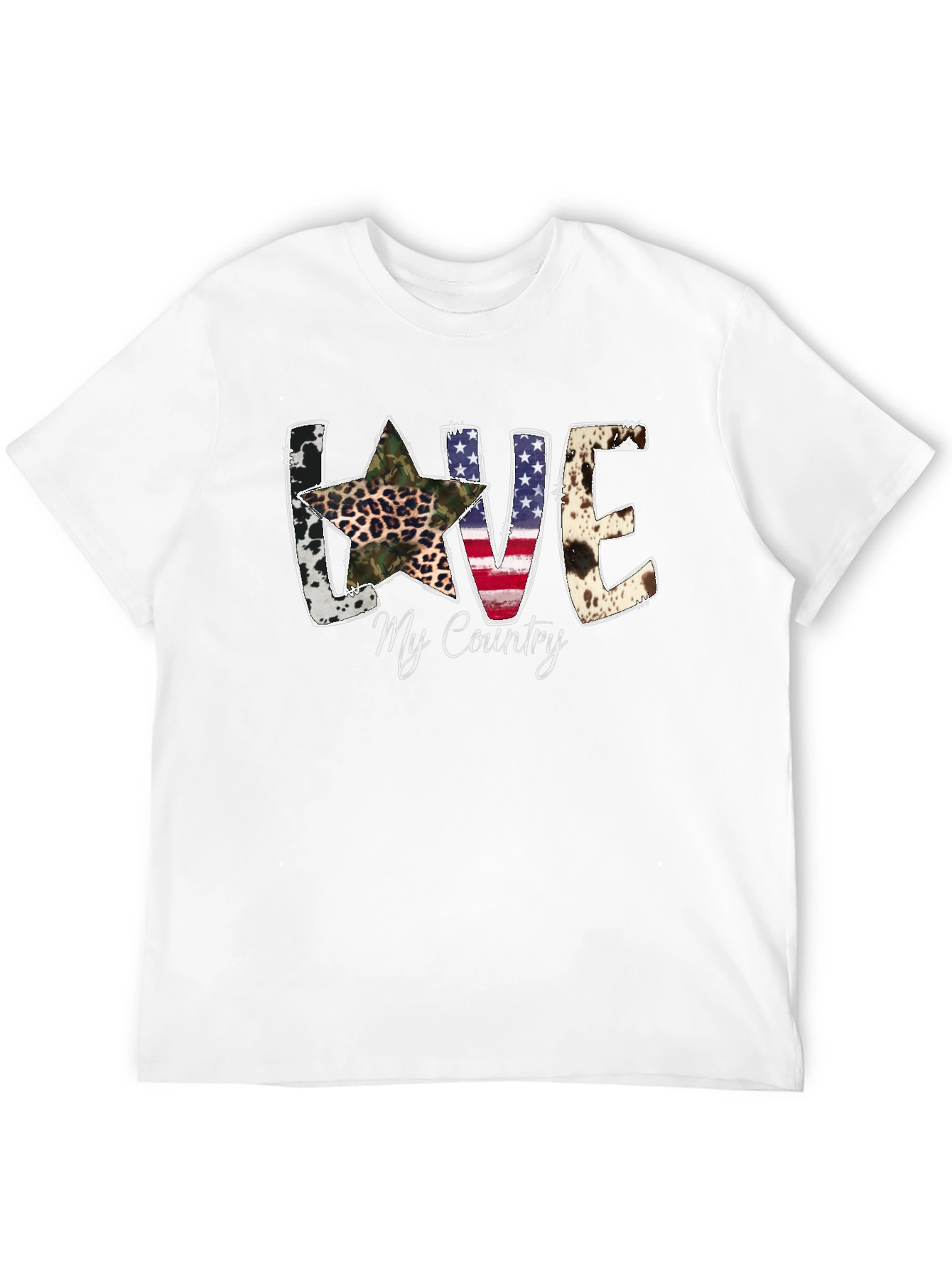 Love My Country Patriotic Graphic T-Shirt