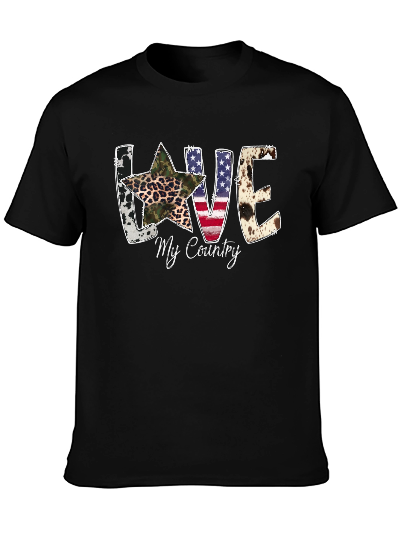 Love My Country Patriotic Graphic T-Shirt