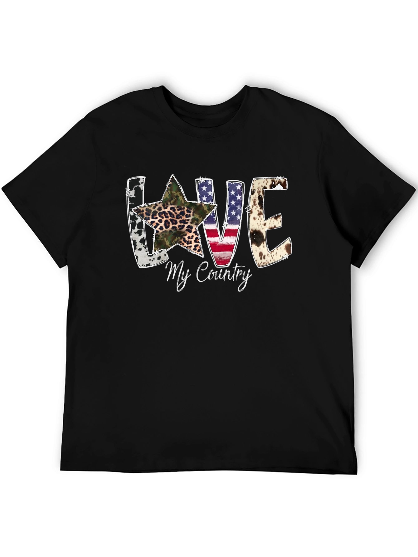 Love My Country Patriotic Graphic T-Shirt