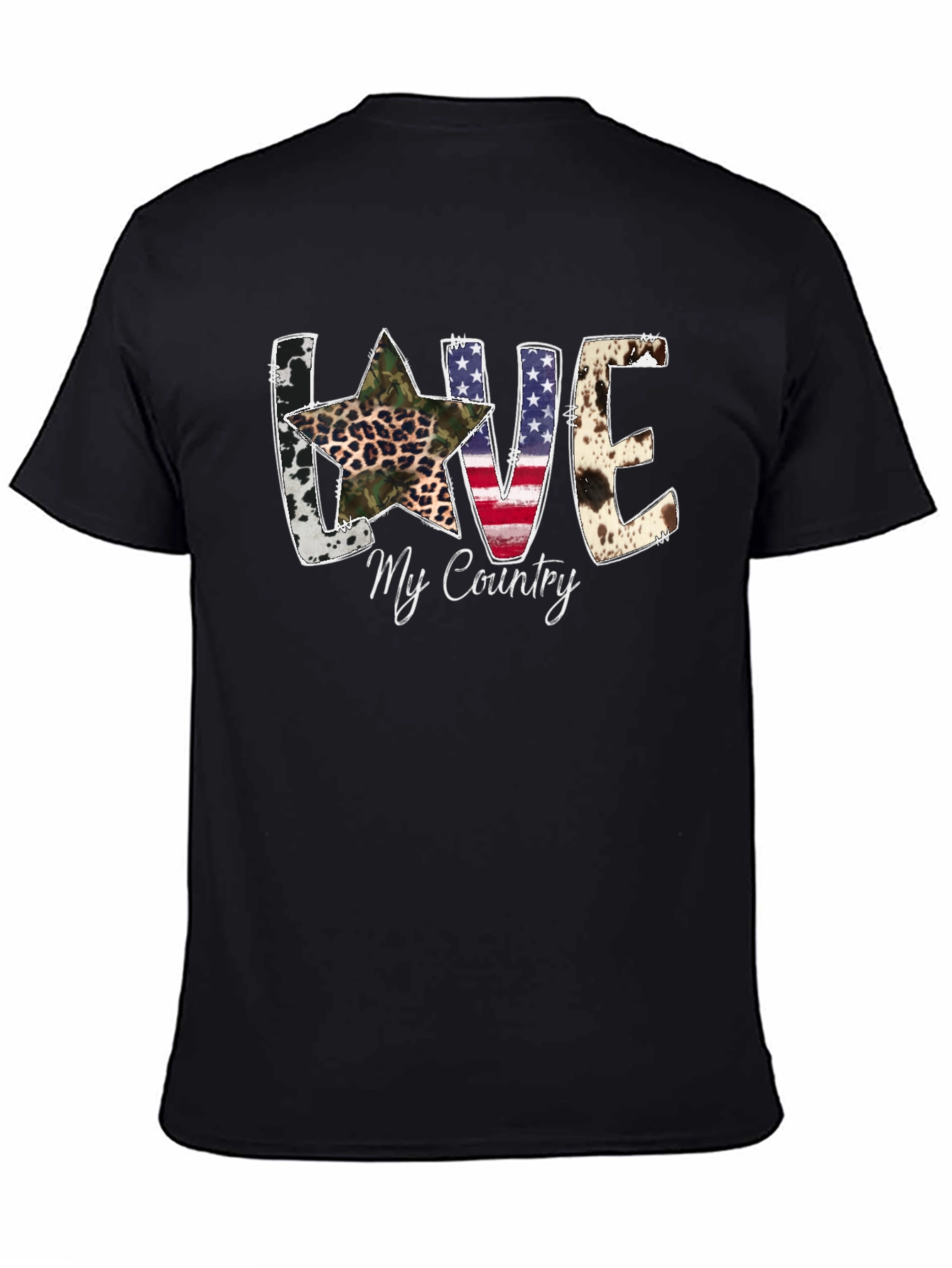 Love My Country Patriotic Graphic T-Shirt