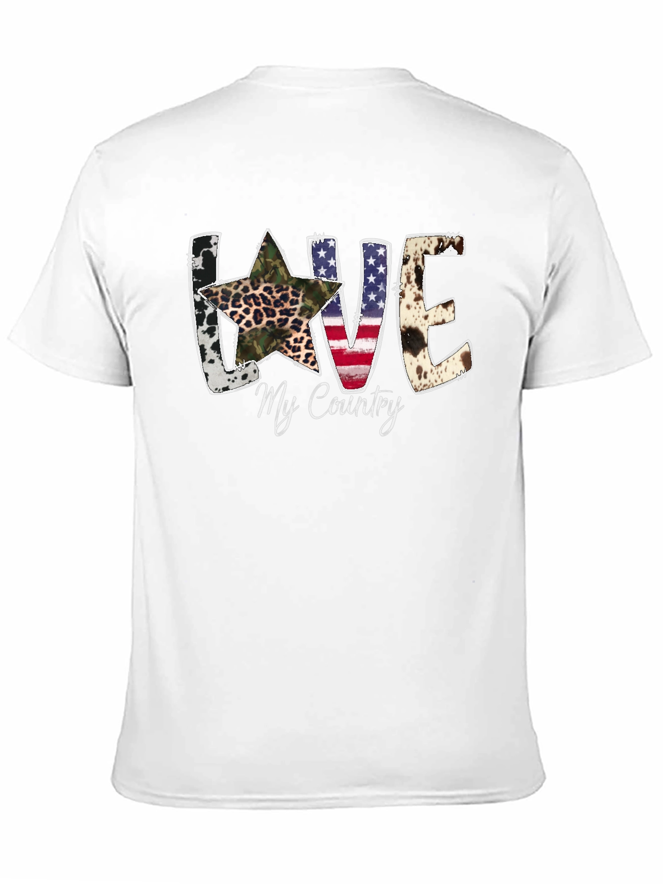 Love My Country Patriotic Graphic T-Shirt