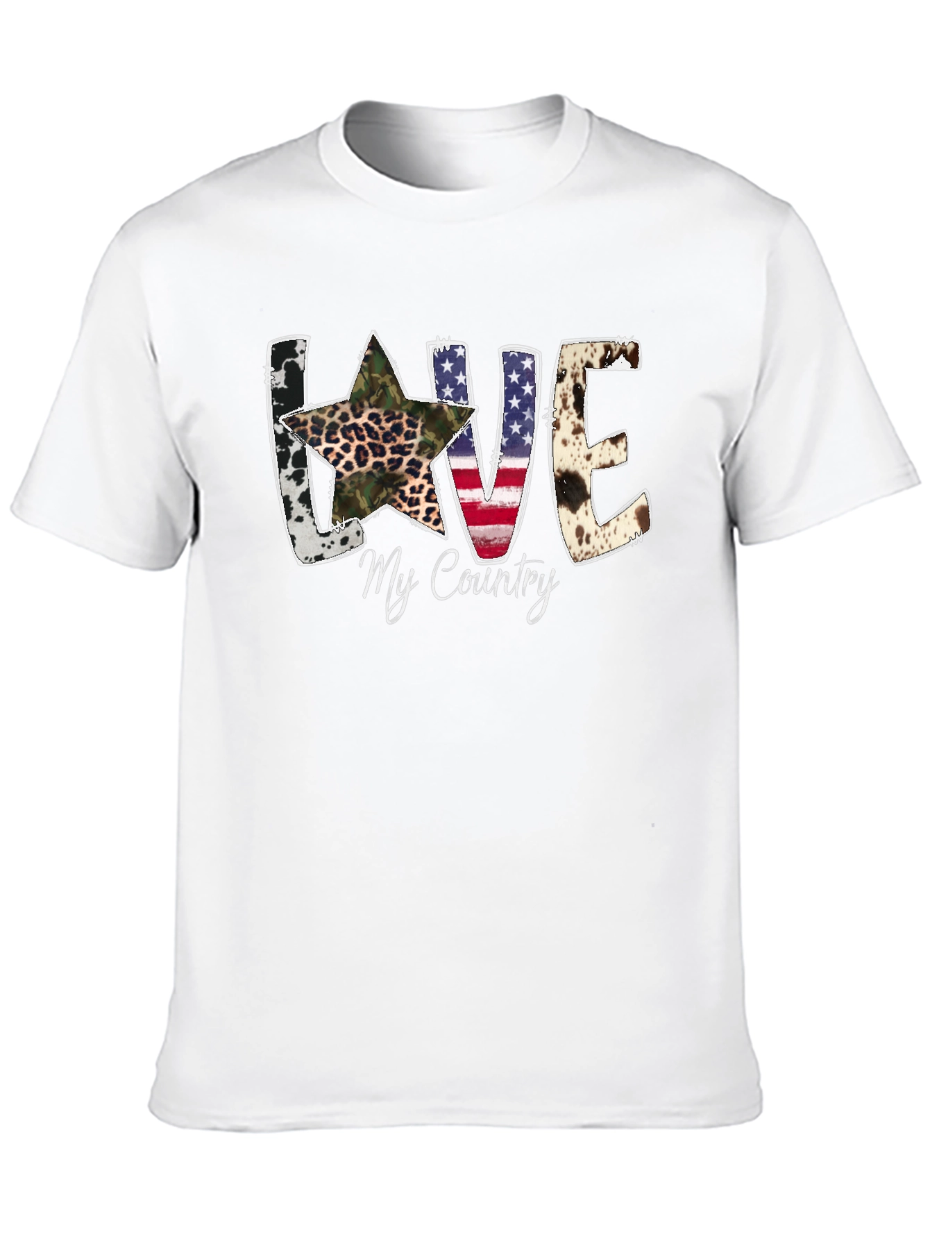 Love My Country Patriotic Graphic T-Shirt