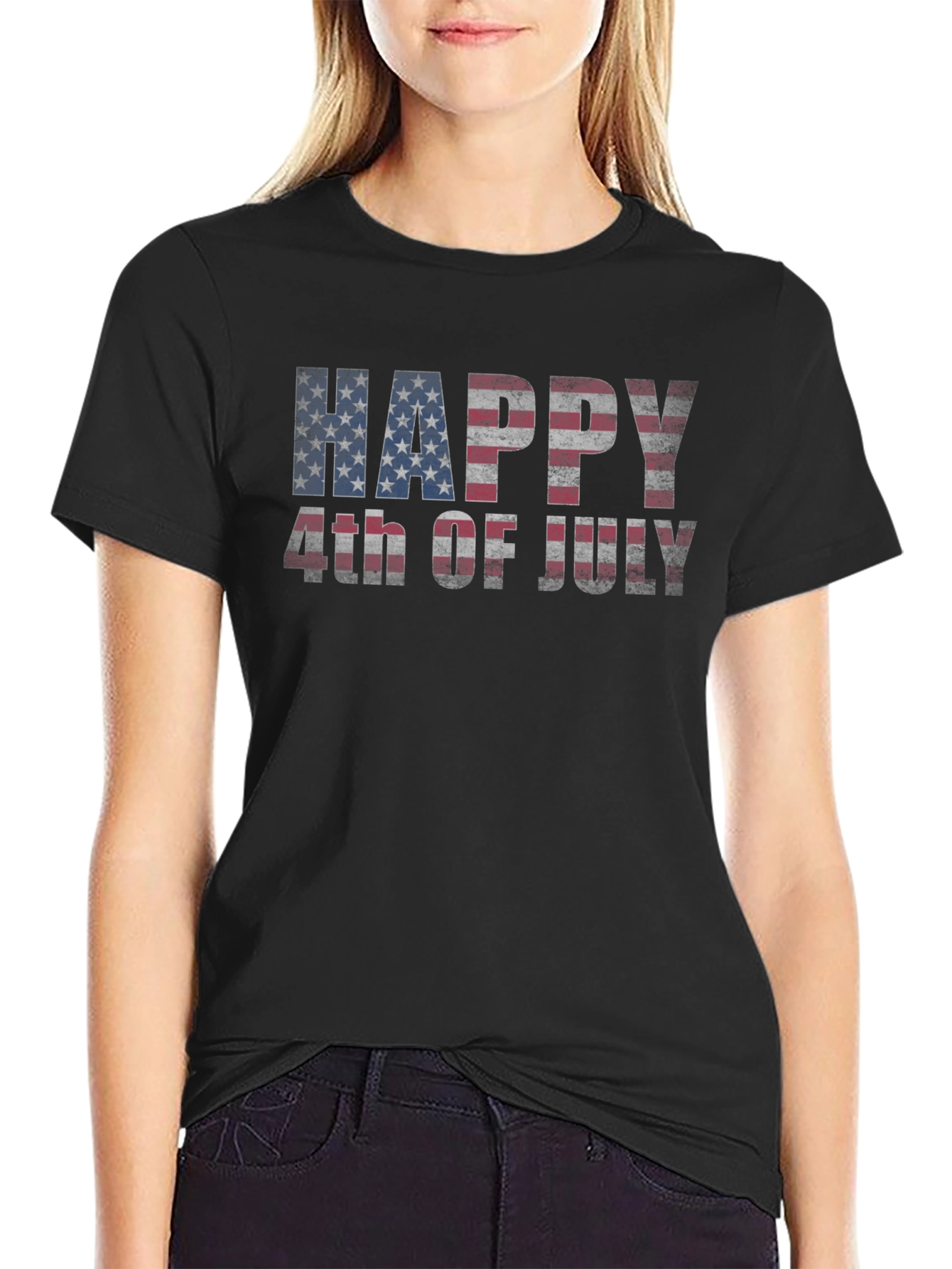 Happy 4th of July Patriotic American Flag T-Shirt