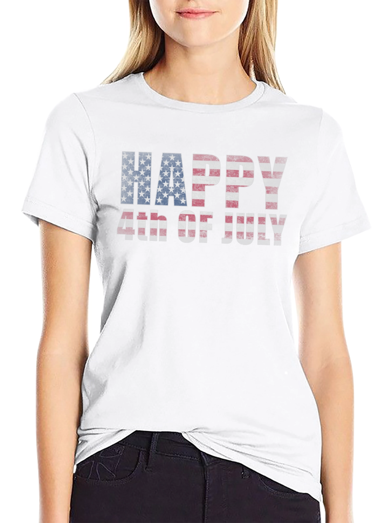 Happy 4th of July Patriotic American Flag T-Shirt