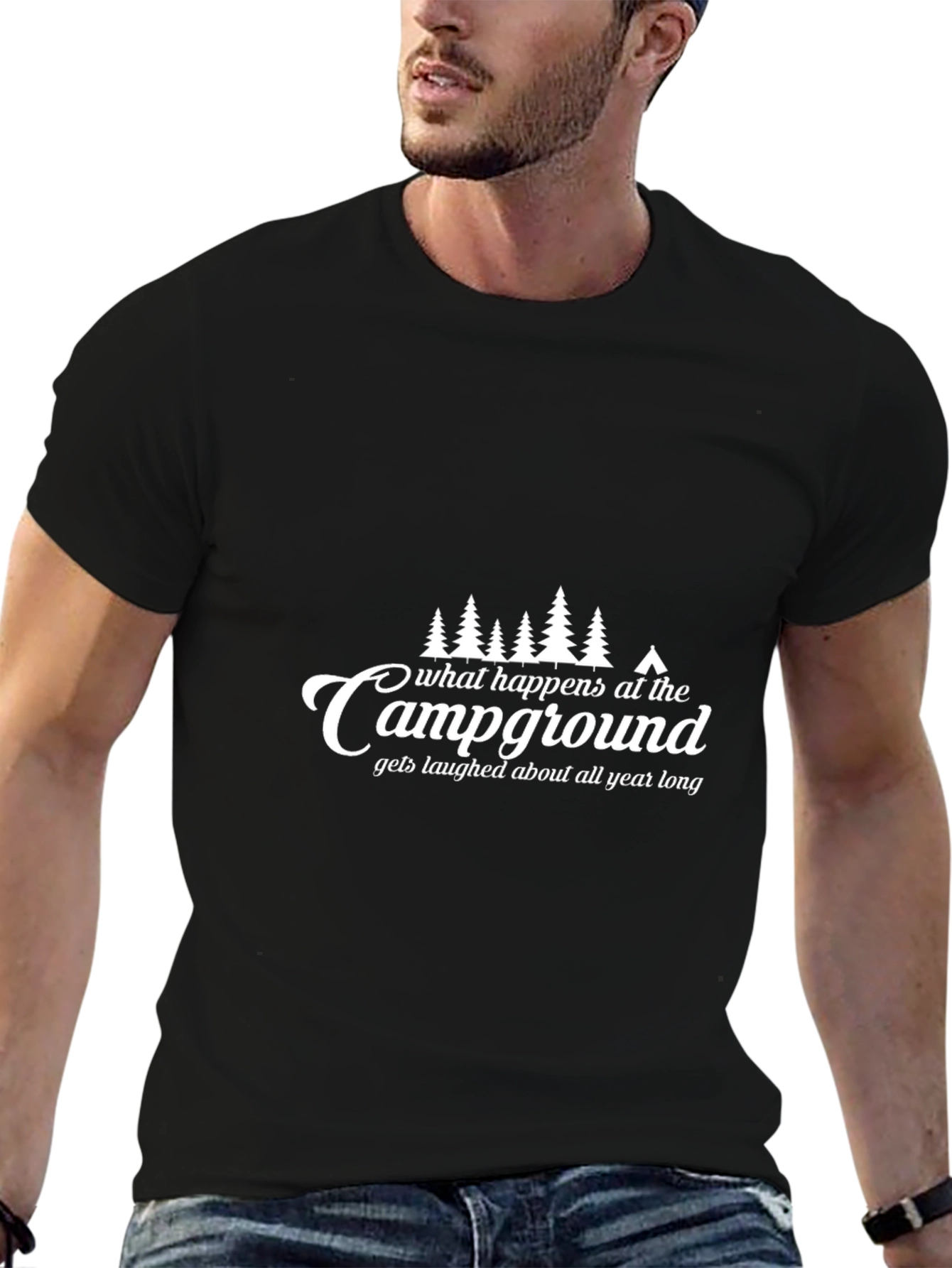 Camping Campground T-Shirt: What Happens There...