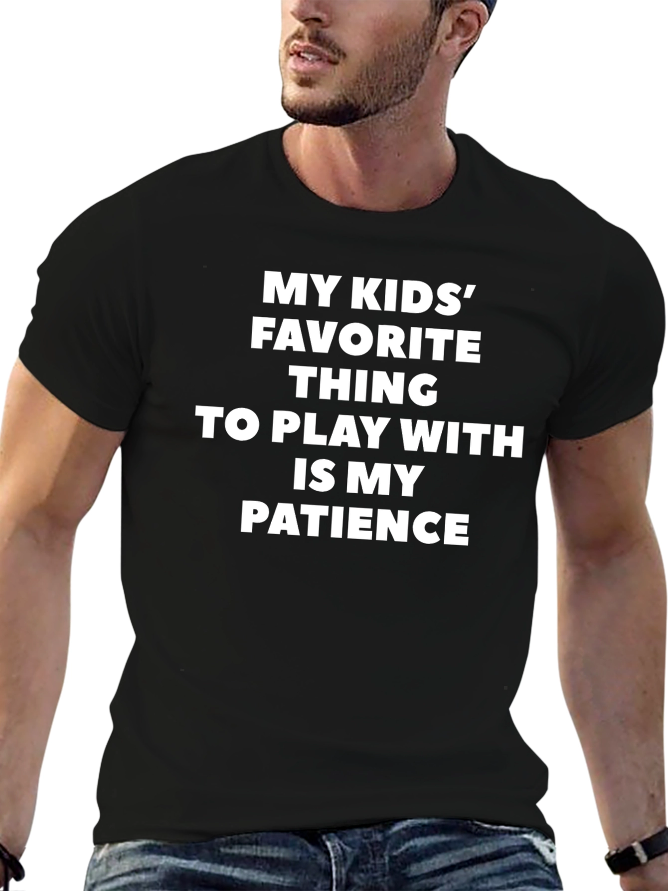 Funny My Kids Patience Black T-Shirt