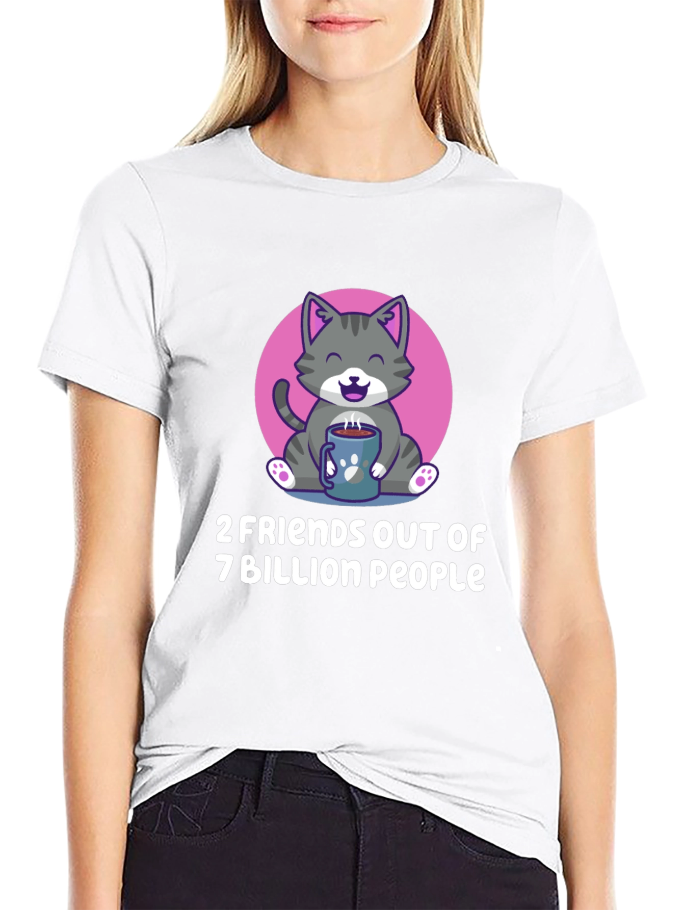 Cute Cat 2 Friends T-Shirt