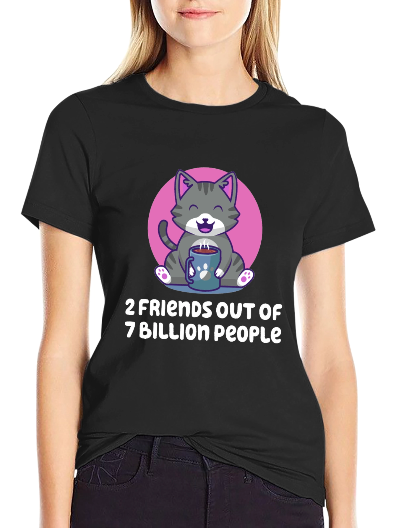 Cute Cat 2 Friends T-Shirt