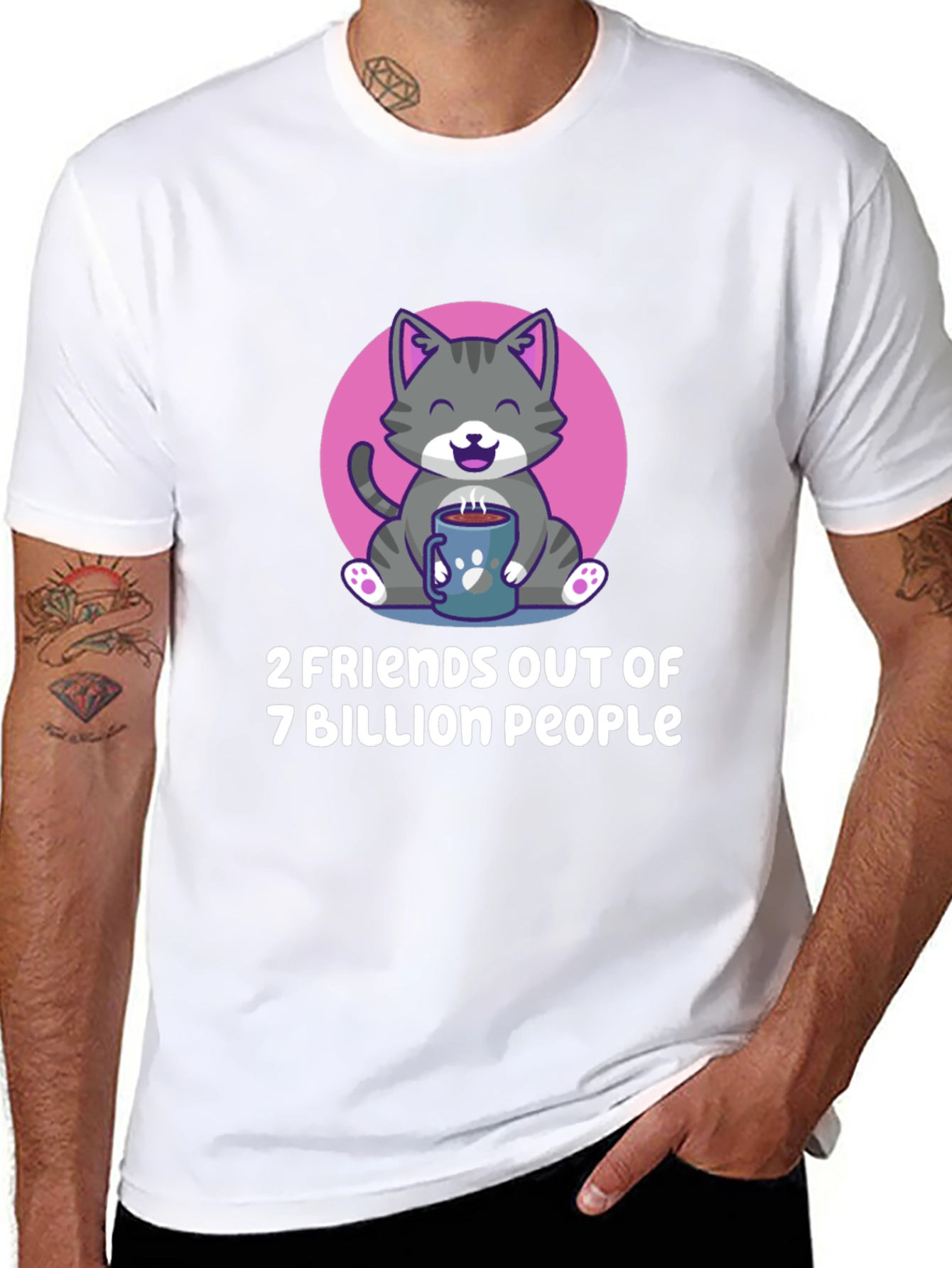 Cute Cat 2 Friends T-Shirt