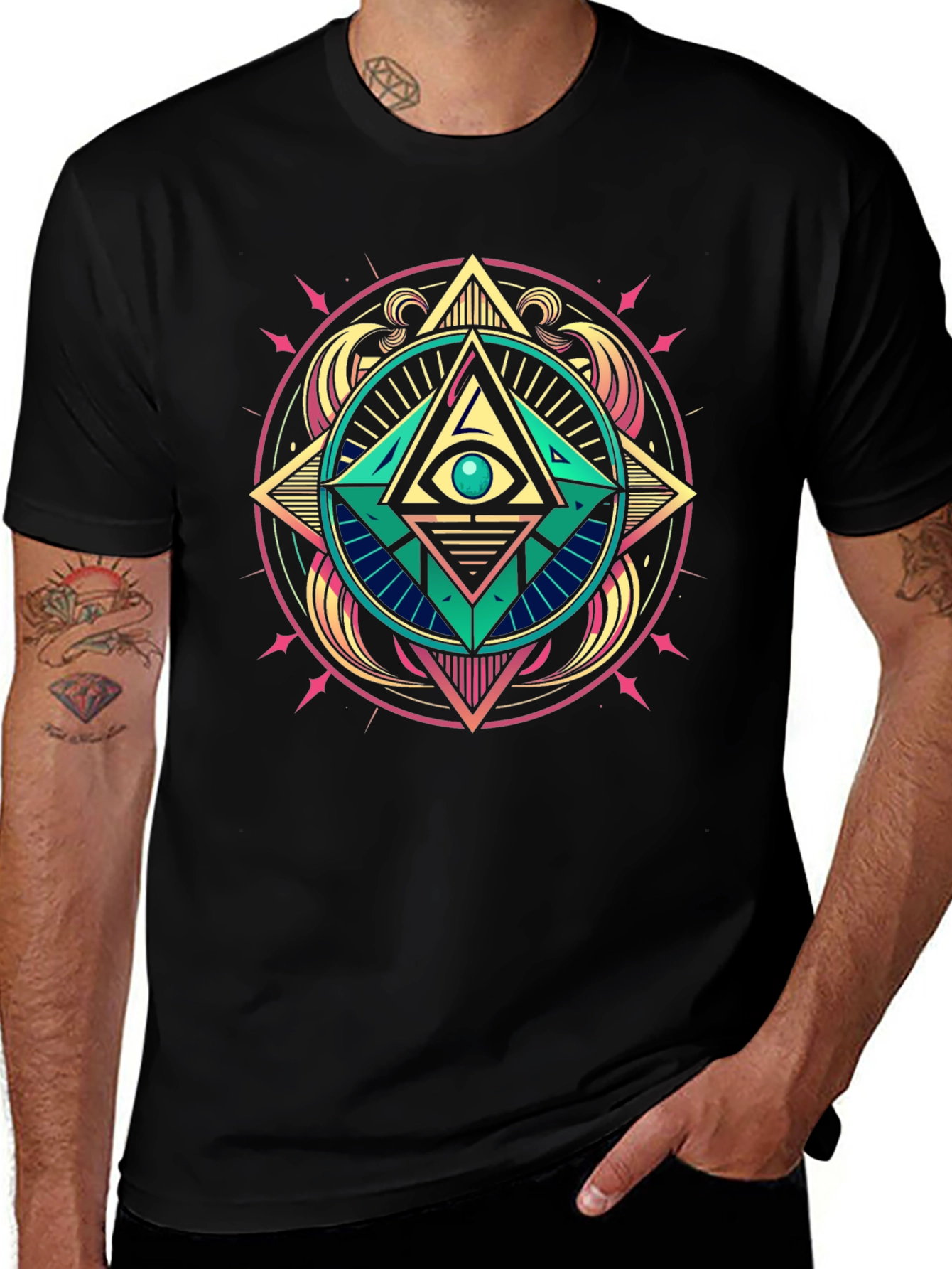 Eye of Providence Graphic Tee - Black