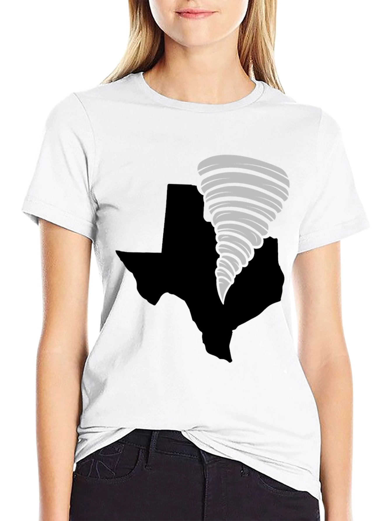 Texas Tornado T-Shirt - Black Cotton Tee