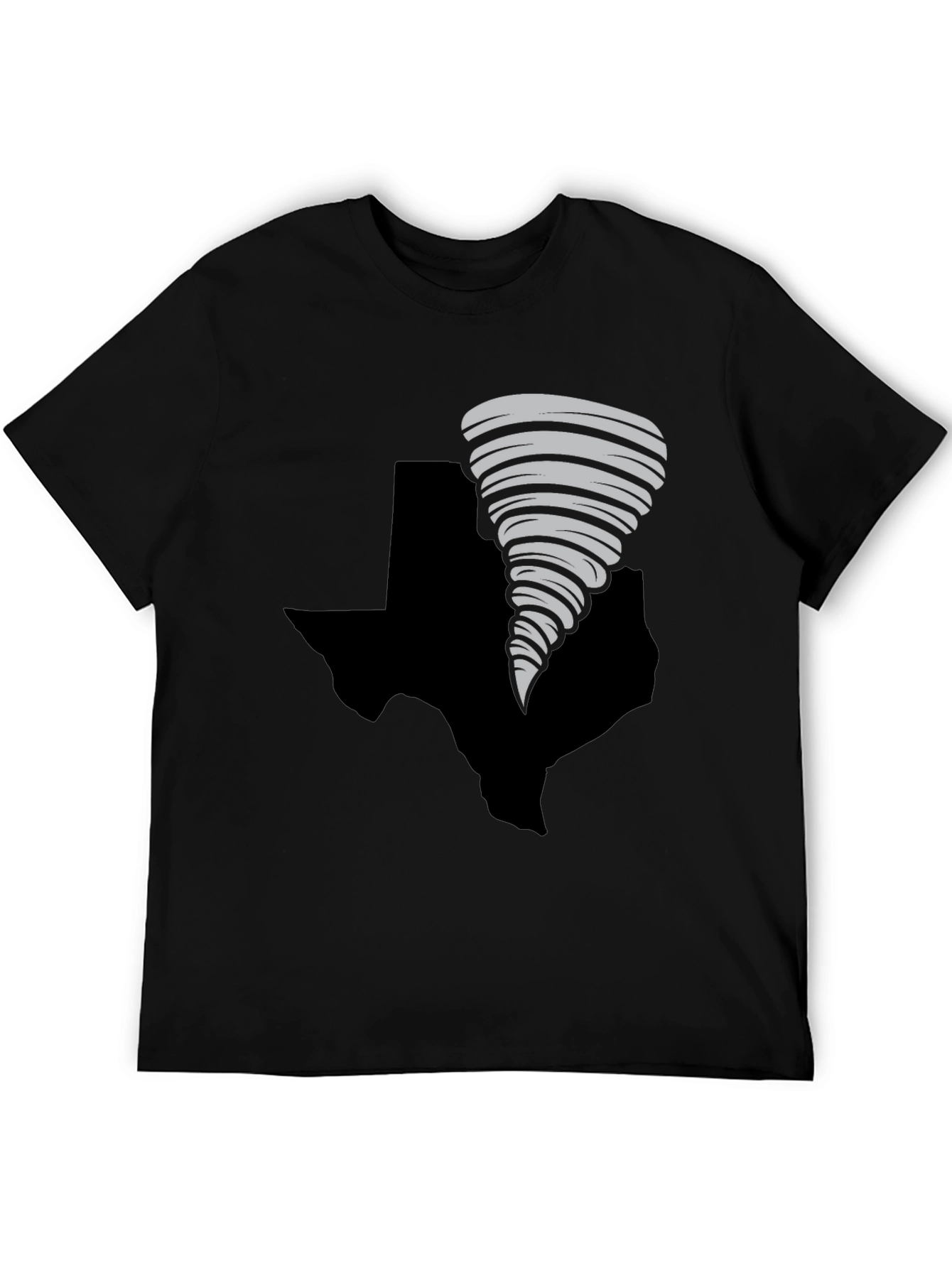 Texas Tornado T-Shirt - Black Cotton Tee