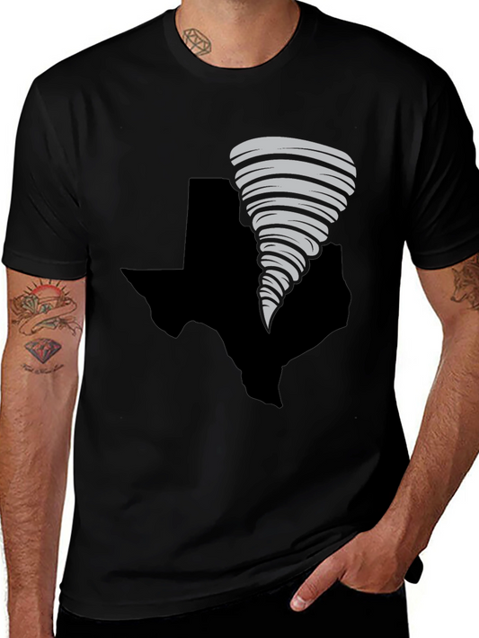 Texas Tornado T-Shirt - Black Cotton Tee
