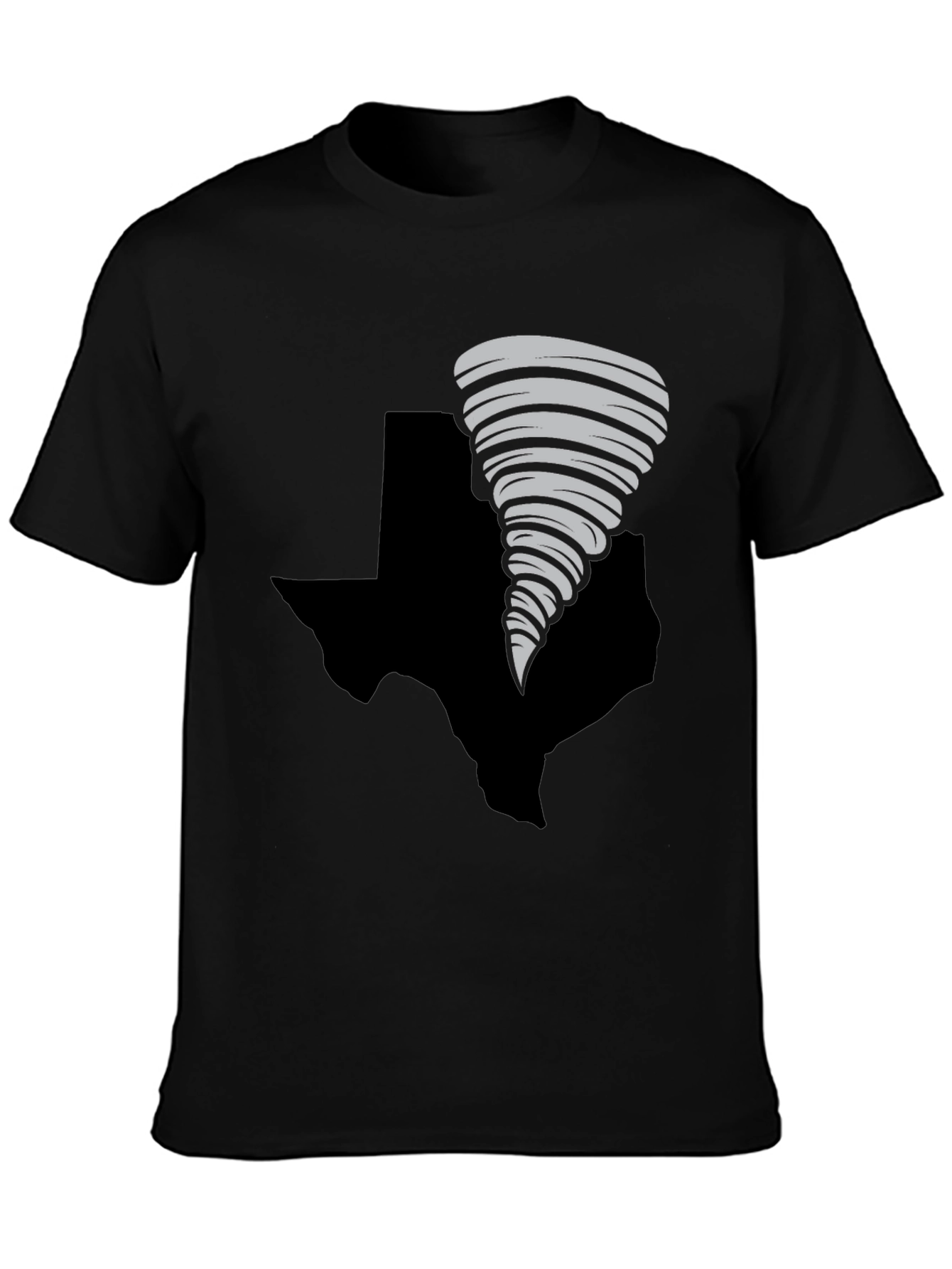 Texas Tornado T-Shirt - Black Cotton Tee