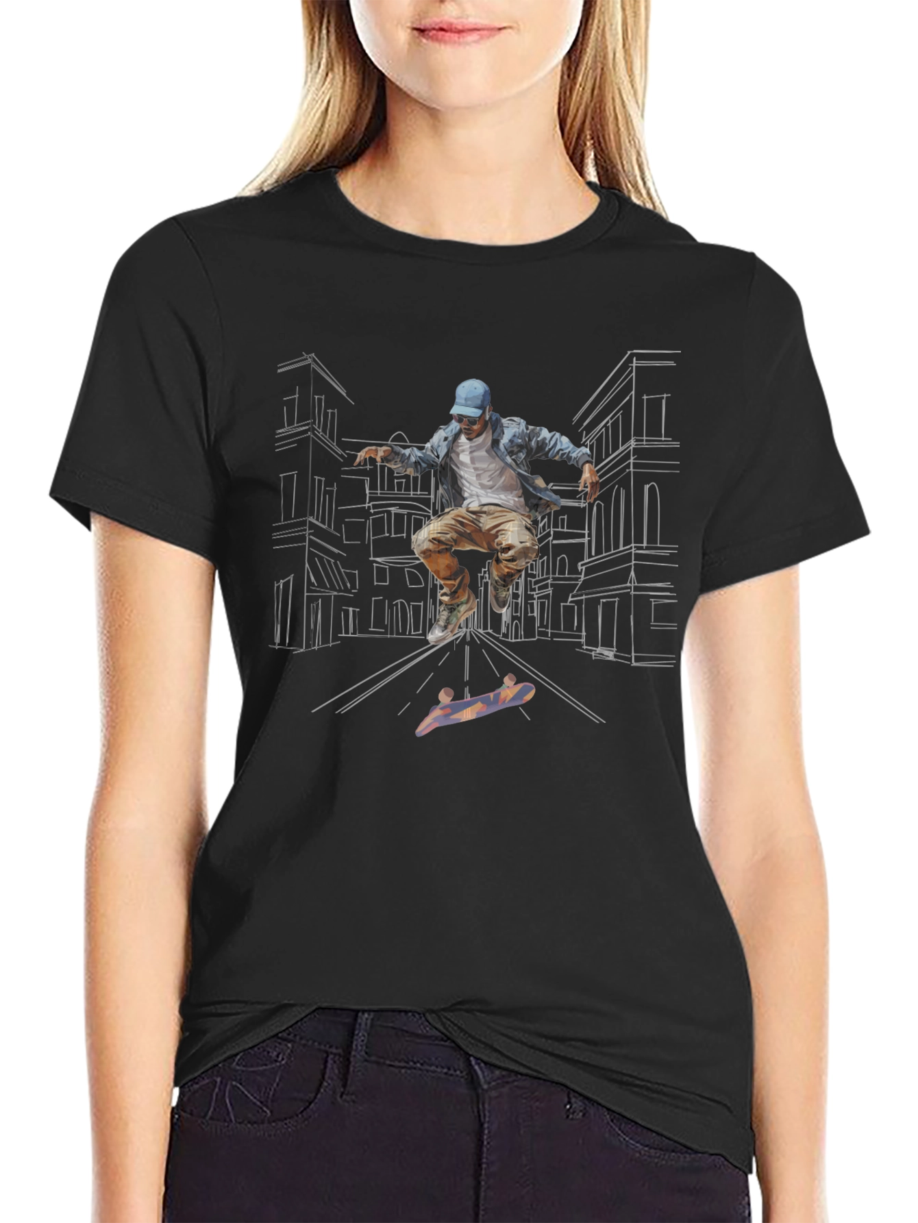 Skateboarder Graphic Tee - Urban Style
