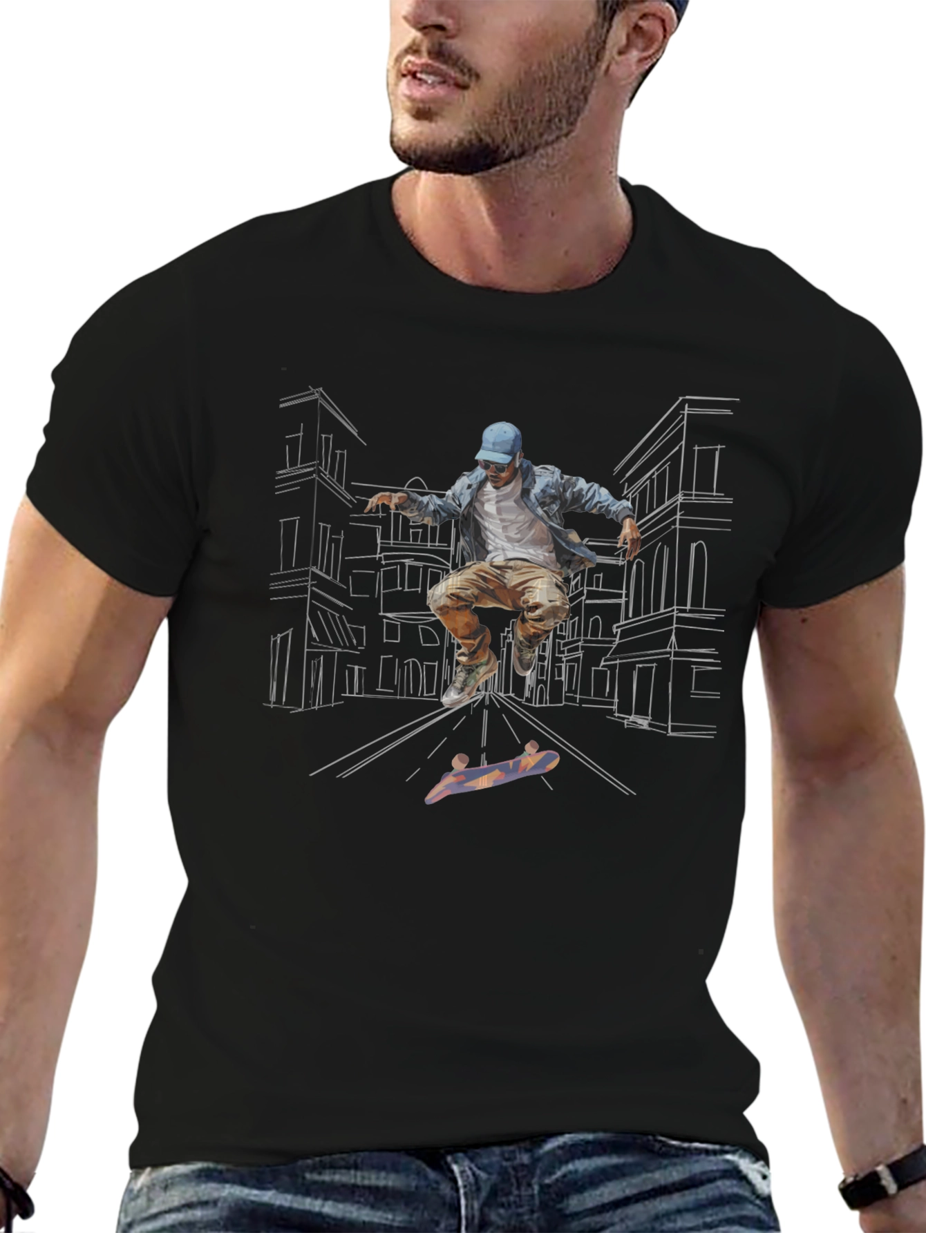 Skateboarder Graphic Tee - Urban Style