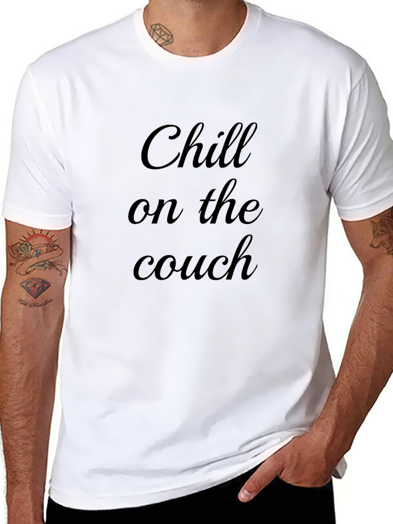 Chill on the Couch Black Graphic Tee
