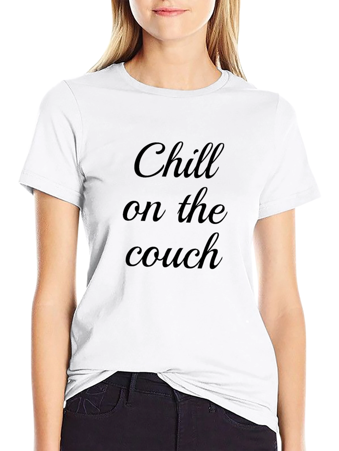 Chill on the Couch Black Graphic Tee