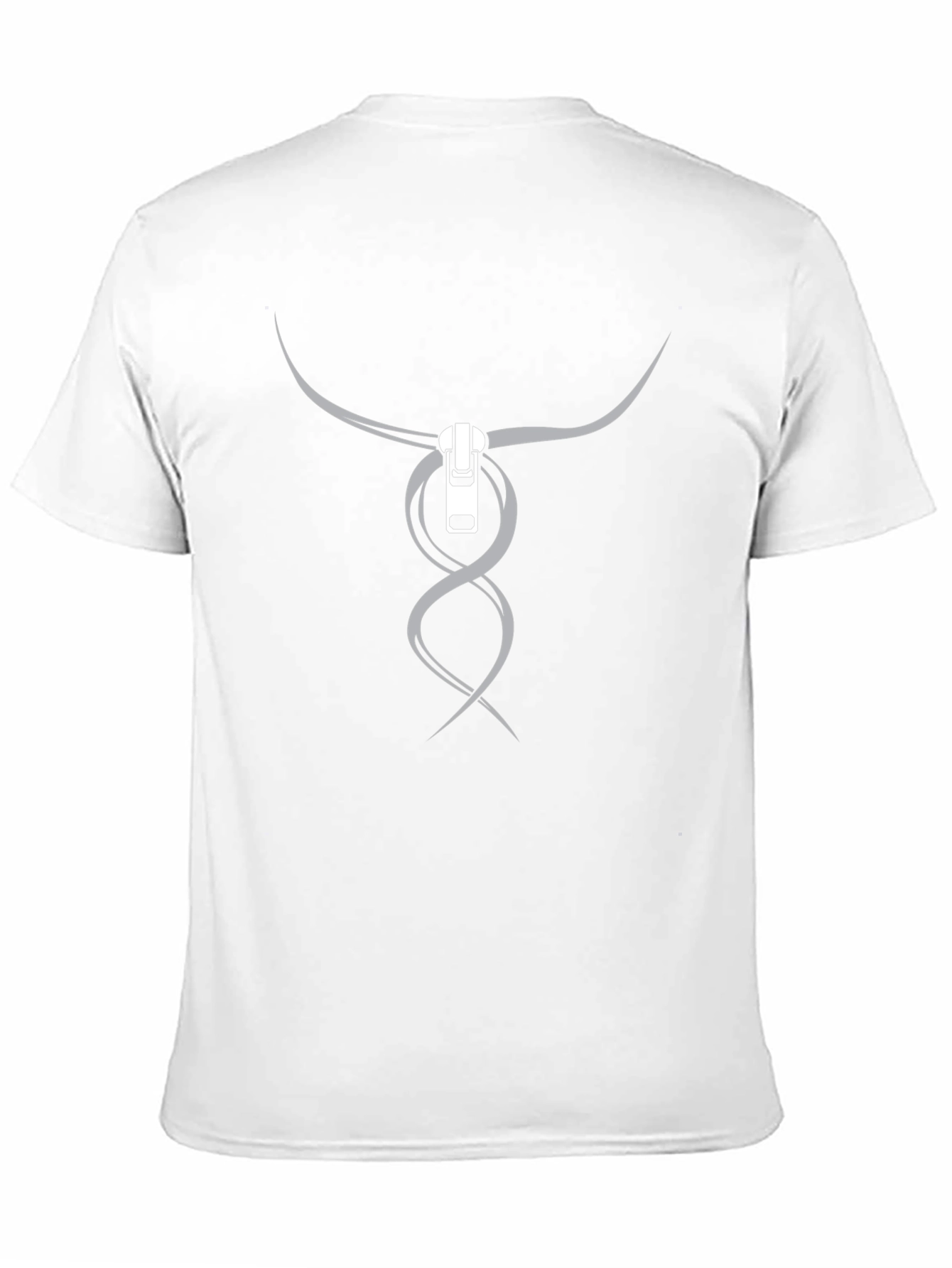 Abstract Zipper Graphic Tee - Modern Style