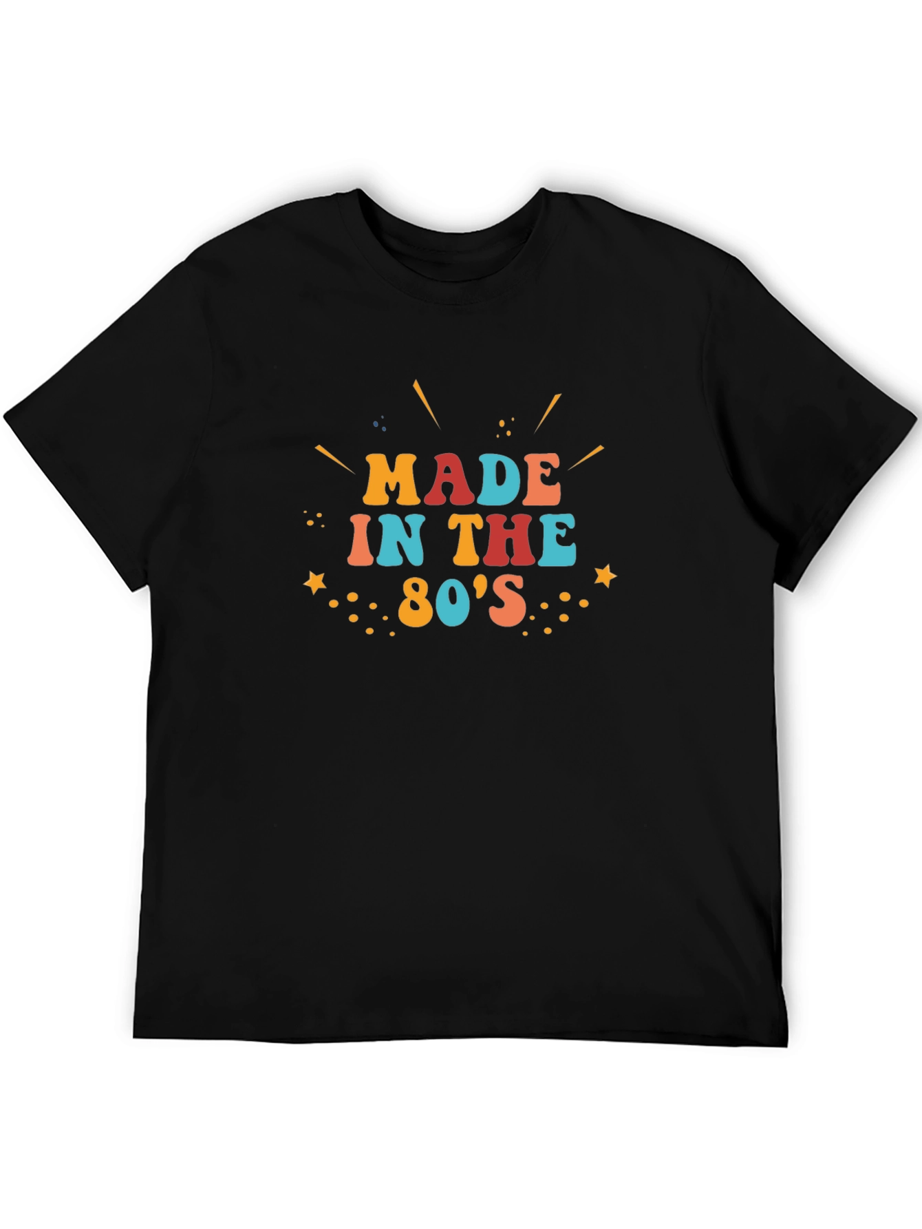Retro Made in the 80s Black T-Shirt