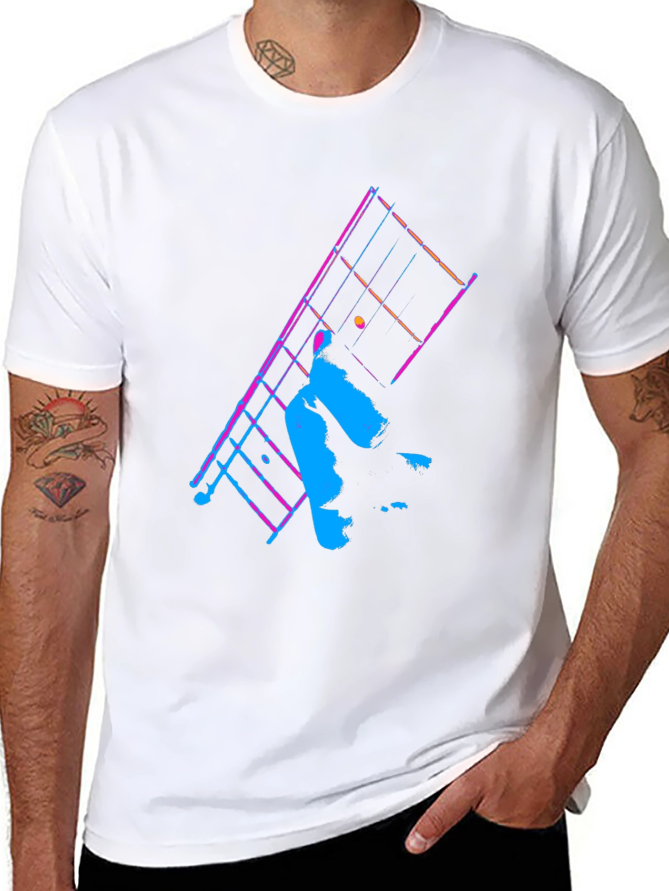 Retro Synthwave Tennis Graphic Tee