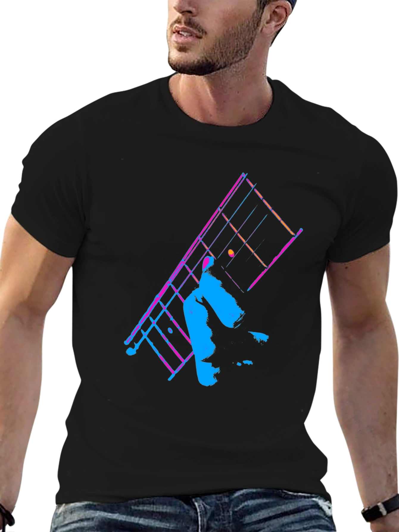Retro Synthwave Tennis Graphic Tee