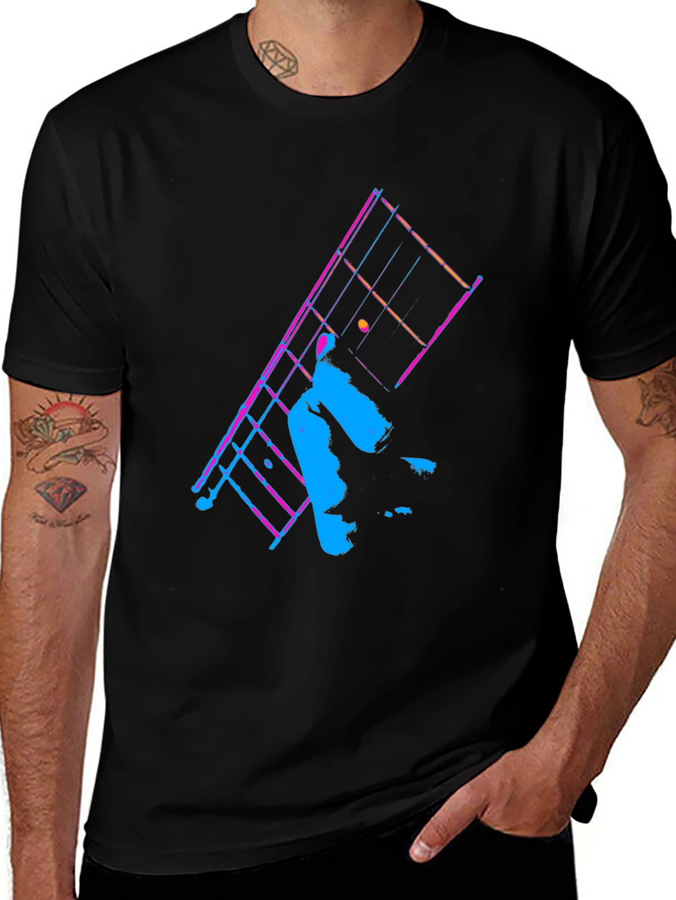 Retro Synthwave Tennis Graphic Tee